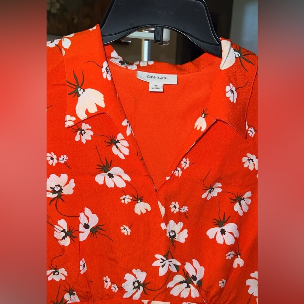 Trendy Print Collared Surplice-Neck Dress, Created for Macy's - Picture 5 of 5